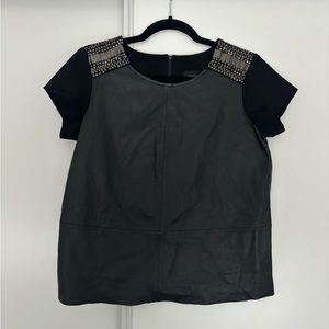 Danier Genuine Leather Shirt with beaded detail